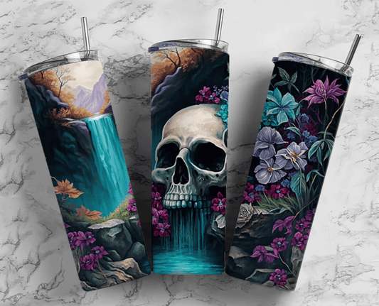 Skull Sublimation 20oz Skinny